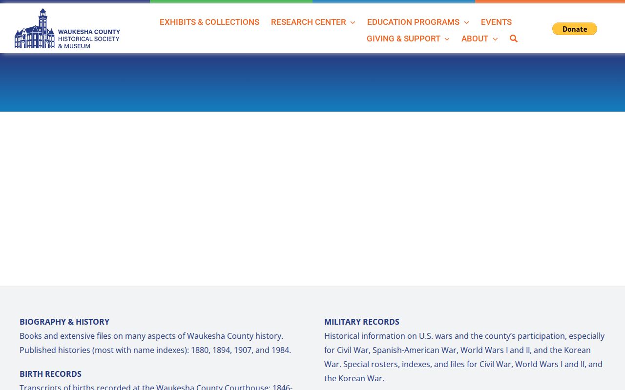 Waukesha residents directory historical archive holdings