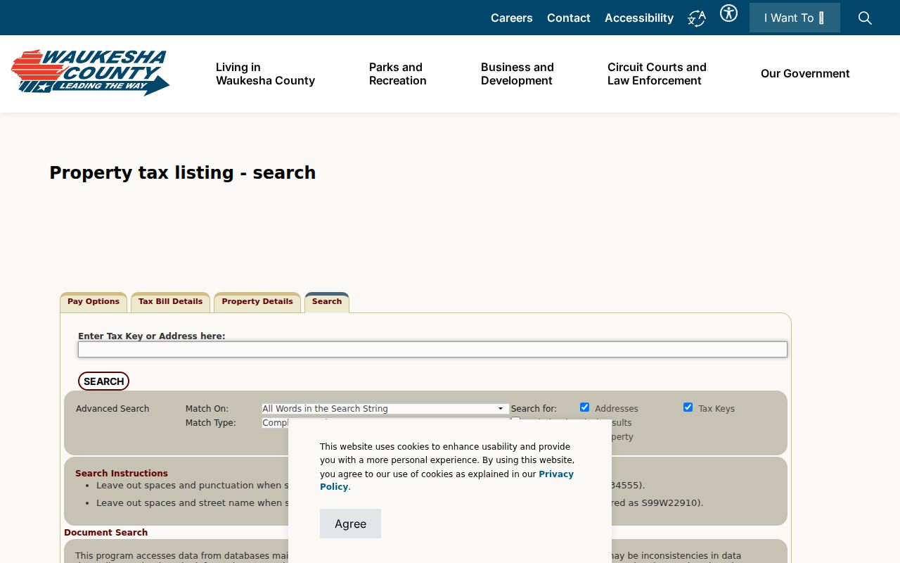 Waukesha residents directory Tax Listing search