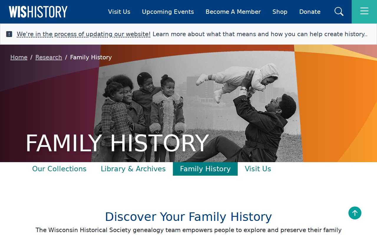 Wisconsin Historical Society family history search for Waukesha names